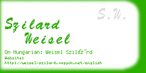 szilard weisel business card